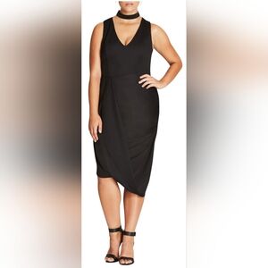City Chic Black Choker Dress